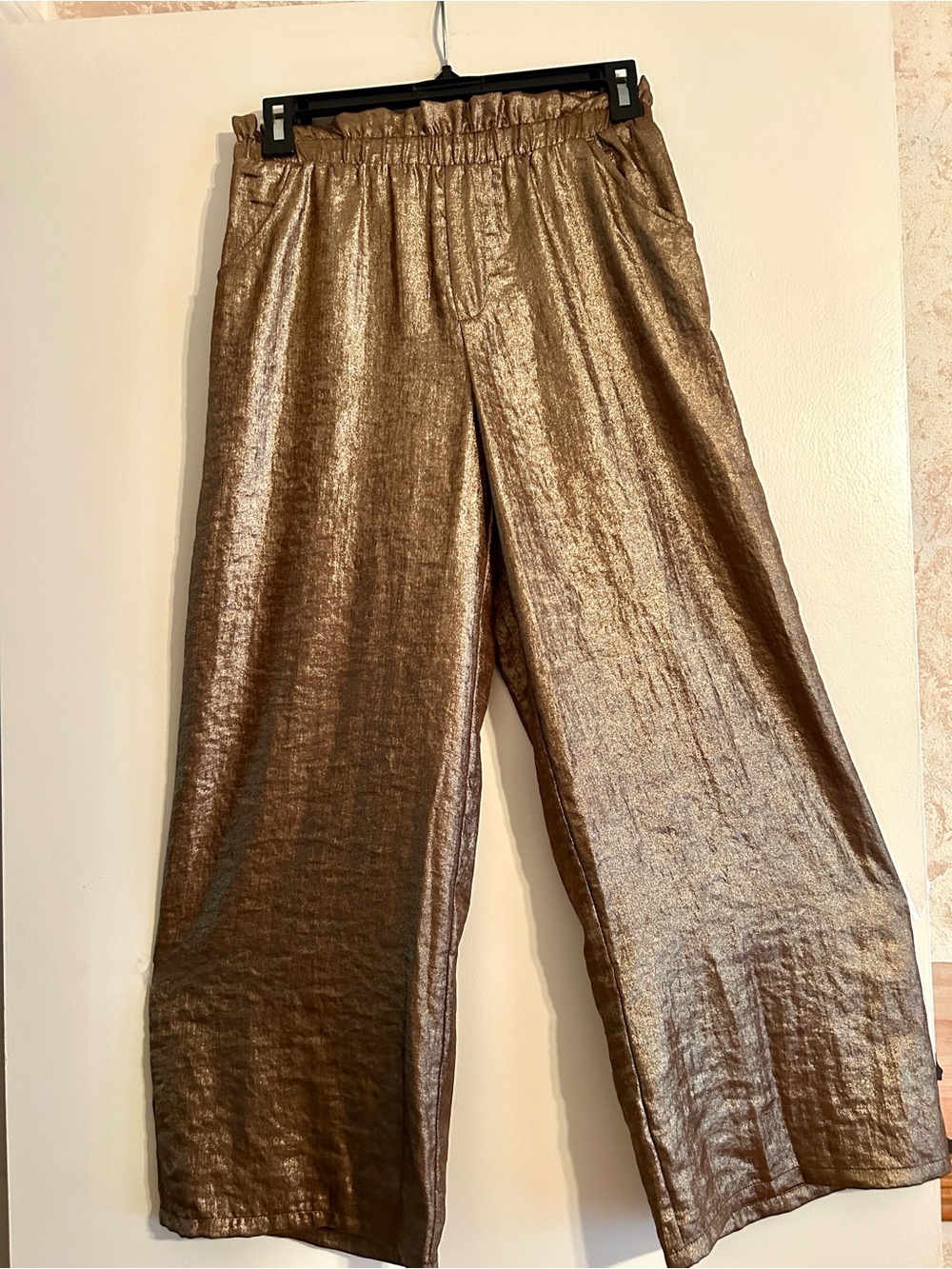Cat & Jack Metallic Bronze Wide-Leg Pants